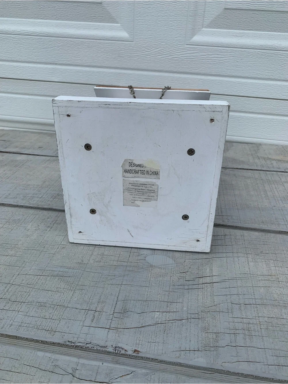 Home Bazaar Handcrafted Feeder Bird House-White Country Cottage Workshop/Garden